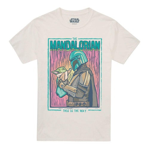Front - Star Wars: The Mandalorian Unisex Adult This Is The Way Linocut T-Shirt