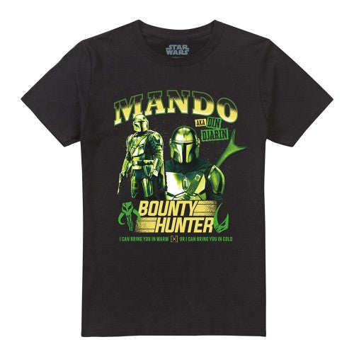 Front - Star Wars: The Mandalorian Unisex Adult Bounty Hunter Mando T-Shirt