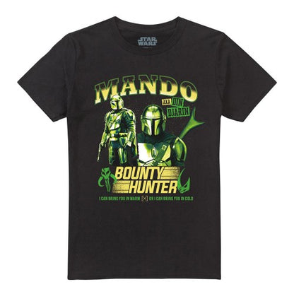 Front - Star Wars: The Mandalorian Unisex Adult Bounty Hunter Mando T-Shirt