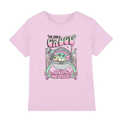 Front - Star Wars: The Mandalorian Childrens/Kids Festival Grogu T-Shirt