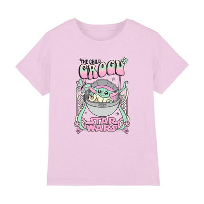 Front - Star Wars: The Mandalorian Childrens/Kids Festival Grogu T-Shirt