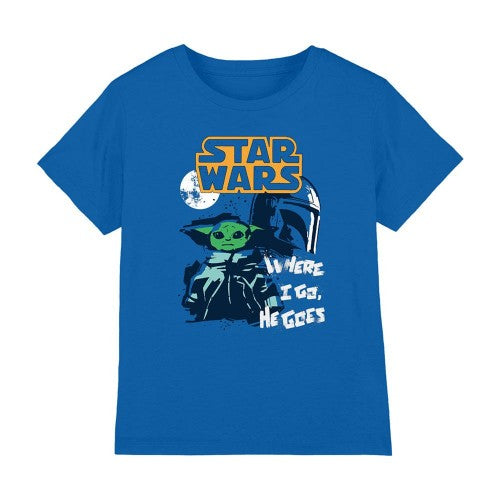 Front - Star Wars Childrens/Kids Where I Go Poster T-Shirt