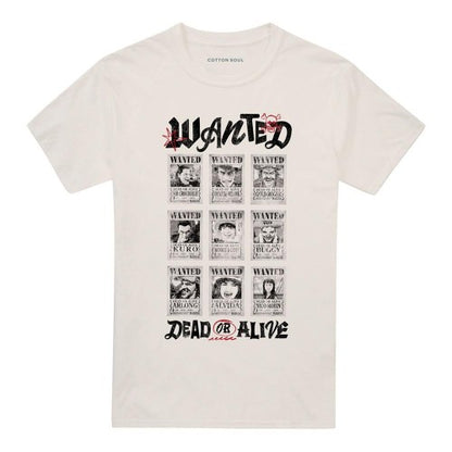 Front - One Piece Unisex Adult Wanted Dead Or Alive Poster T-Shirt