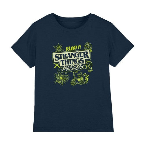 Front - Stranger Things: Tales from ´85 Childrens/Kids Graffiti Glow T-Shirt