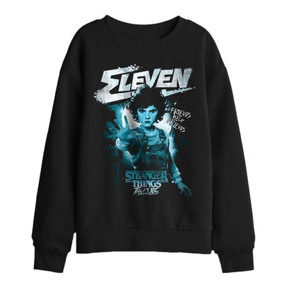 Front - Stranger Things: Tales from '85 Childrens/Kids Eleven Mono Sweatshirt
