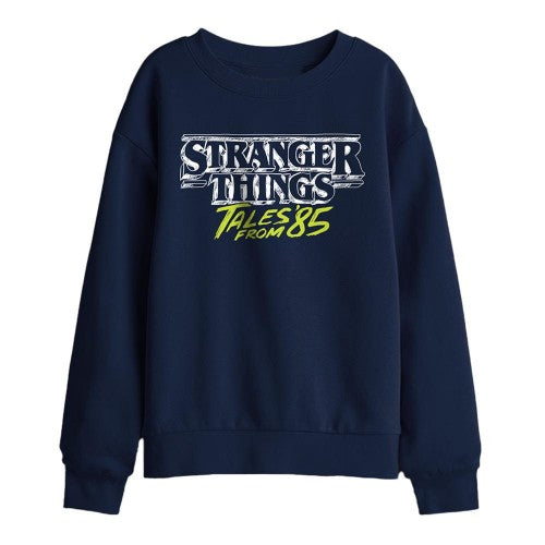 Front - Stranger Things: Tales from ´85 Childrens/Kids Two Tone Logo Sweatshirt
