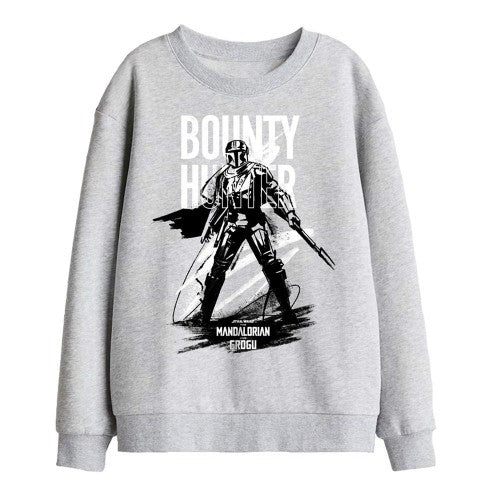 Front - The Mandalorian & Grogu Childrens/Kids Bounty Hunter Ink Sweatshirt