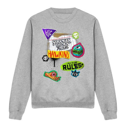 Front - Stranger Things: Tales from ´85 Unisex Adult Scrapbook Icons Sweatshirt