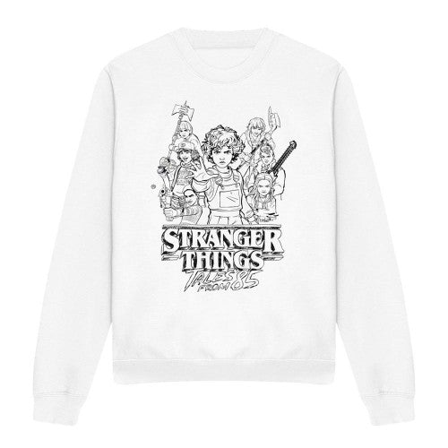 Front - Stranger Things: Tales from ´85 Unisex Adult Group Sketch Sweatshirt
