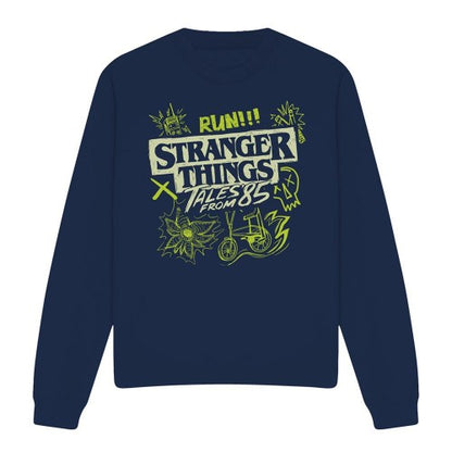Front - Stranger Things: Tales from ´85 Unisex Adult Graffiti Glow Sweatshirt