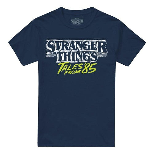 Front - Stranger Things: Tales from ´85 Unisex Adult Two Tone Logo T-Shirt