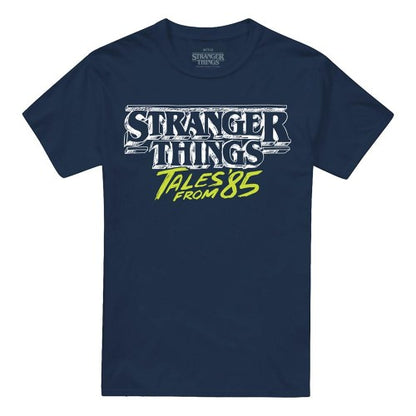 Front - Stranger Things: Tales from ´85 Unisex Adult Two Tone Logo T-Shirt