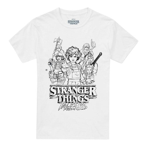 Front - Stranger Things: Tales from ´85 Unisex Adult Group Sketch T-Shirt