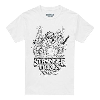 Front - Stranger Things: Tales from ´85 Unisex Adult Group Sketch T-Shirt