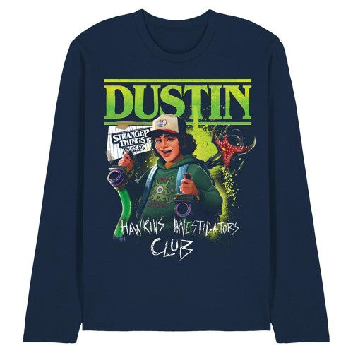 Front - Stranger Things: Tales from ´85 Unisex Adult Dustin Long-Sleeved T-Shirt