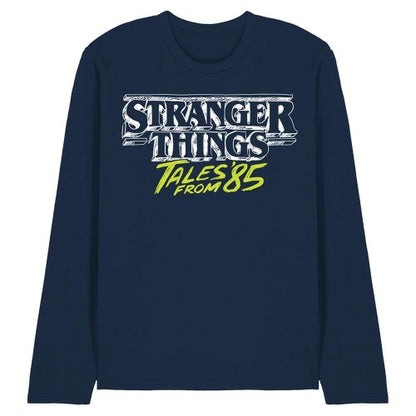 Front - Stranger Things: Tales from ´85 Unisex Adult Two Tone Logo Long-Sleeved T-Shirt