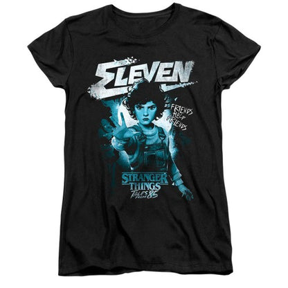 Front - Stranger Things: Tales from ´85 Womens/Ladies Eleven Mono Capped Sleeved T-Shirt