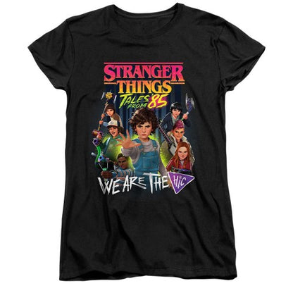 Front - Stranger Things: Tales from ´85 Womens/Ladies Hic Poster Capped Sleeved T-Shirt