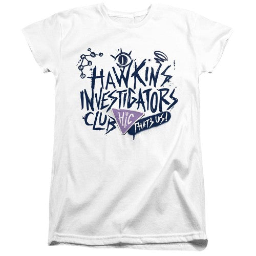 Front - Stranger Things: Tales from ´85 Womens/Ladies Hic Scribble Capped Sleeved T-Shirt