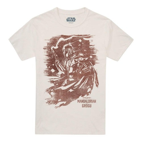 Front - The Mandalorian & Grogu Unisex Adult Grogu Ink Print T-Shirt