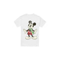 Front - Disney Mens Mickey Mouse Retro Scarf Christmas T-Shirt