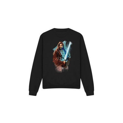 Front - Star Wars Unisex Adult Obi Wan Kenobi Painted Sweatshirt