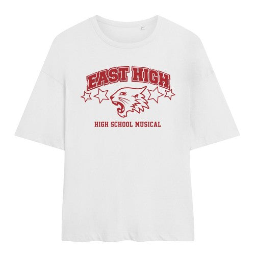 Front - High School Musical Womens/Ladies East High Oversized T-Shirt