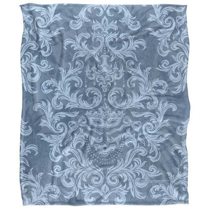 Front - Bridgerton Bee Mask Soft Damask Blanket
