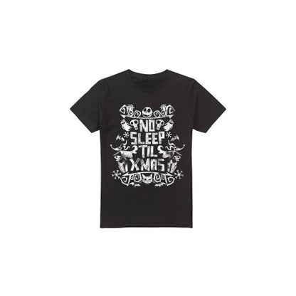 Front - The Nightmare Before Christmas Mens No Sleep Till Xmas T-Shirt