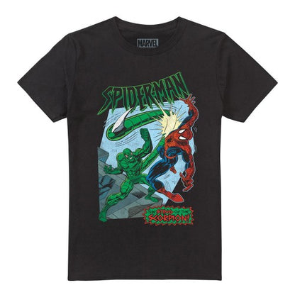Front - Spider-Man Unisex Adult Sting Of The Scorpion Retro T-Shirt