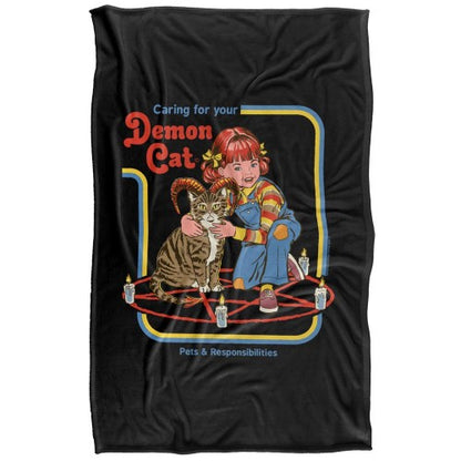 Front - Steven Rhodes Caring For Your Demon Cat Soft Touch Blanket