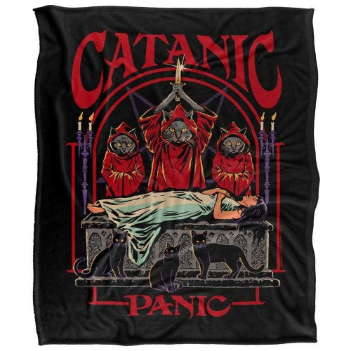 Front - Steven Rhodes Catanic Panic Soft Touch Blanket