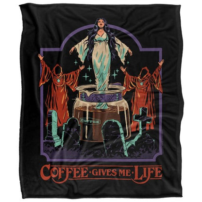 Front - Steven Rhodes Coffee Gives Me Life Soft Touch Blanket