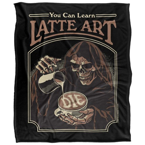 Front - Steven Rhodes Latte Art Soft Touch Blanket