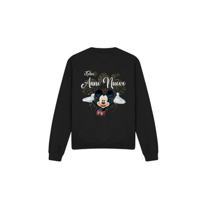 Front - Disney Unisex Adult Italian Mickey Mouse Fireworks New Year Sweatshirt