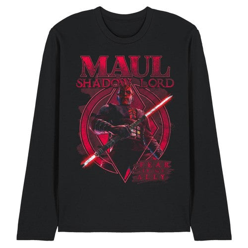 Front - Star Wars: Maul-Shadow Lord Unisex Adult Lord Fear Is My Ally Long-Sleeved T-Shirt