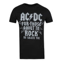 Front - AC/DC Mens We Salute You Cotton T-Shirt