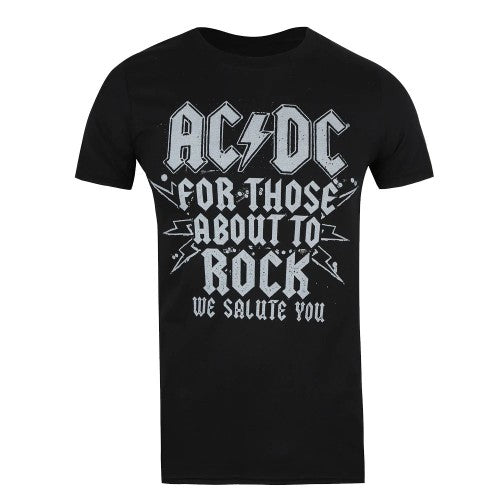 Front - AC/DC Mens We Salute You Cotton T-Shirt
