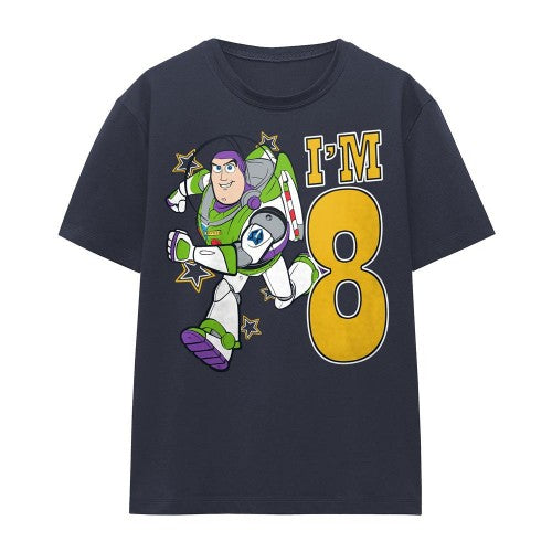 Front - Toy Story Womens/Ladies I´m 8 Buzz Lightyear Birthday T-Shirt