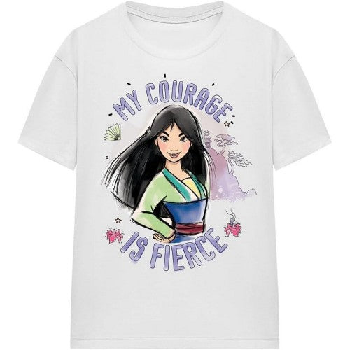 Front - Mulan Womens/Ladies My Courage Is Fierce T-Shirt