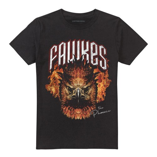 Front - Harry Potter Unisex Adult The Phoenix Fawkes Flames T-Shirt
