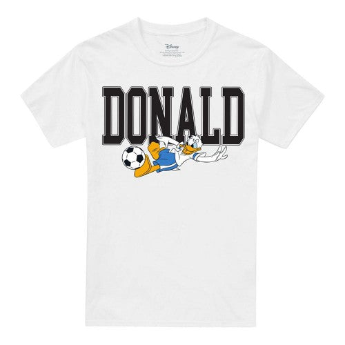 Front - Disney Unisex Adult Kick Donald Duck Football T-Shirt