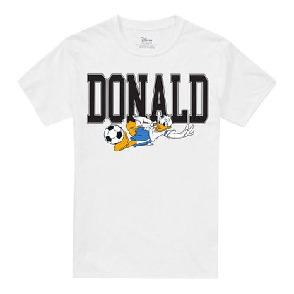 Front - Disney Unisex Adult Kick Donald Duck Football T-Shirt