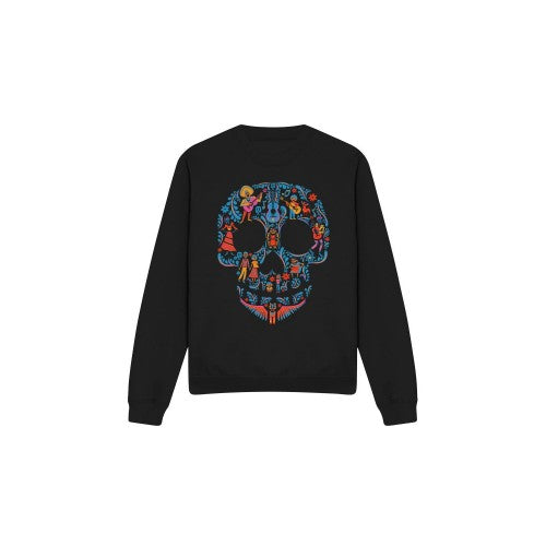 Front - Coco Unisex Adult Day Of The Dead Rivera Family Skull Sweatshirt