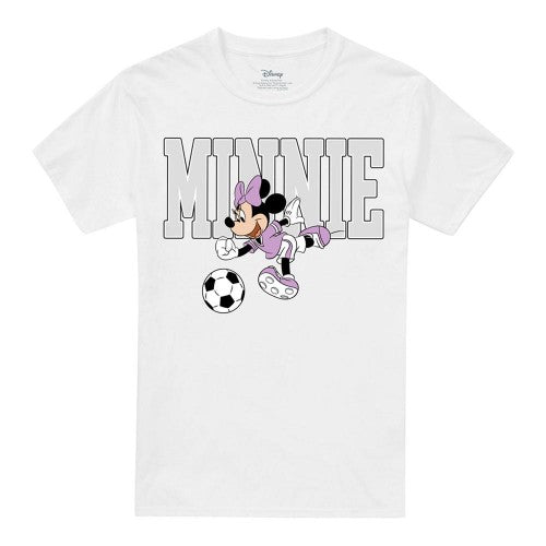 Front - Disney Unisex Adult Kick Minnie Mouse Football T-Shirt
