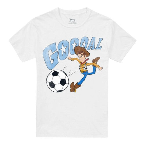 Front - Toy Story Unisex Adult Goal Woody T-Shirt