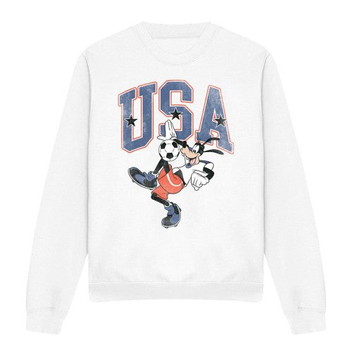 Front - Disney Unisex Adult Football USA Goofy Sweatshirt