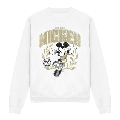 Front - Disney Unisex Adult Laurel Mickey Mouse Football Sweatshirt