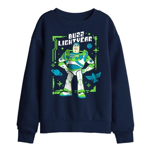 Front - Toy Story 5 Childrens/Kids Gaming Buzz Lightyear Sweatshirt