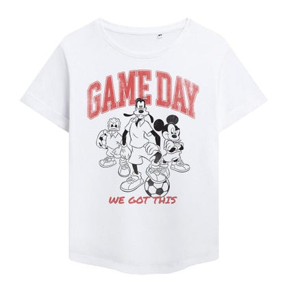 Front - Disney Womens/Ladies Friends Game Day Mickey Fashion T-Shirt